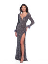 Dave and Johnny 12011 Illusion Neck Long Sleeves Dress