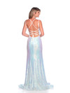 Dave and Johnny 12213 Sequins Spaghetti Straps V-Neck Dress