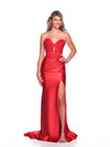 Dave and Johnny 12206 Sequined Beaded Strapless Long Dress