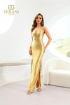Terani Couture 251P4119 Jersey Satin Spaghetti Straps Dress