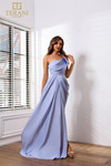 Terani Couture 251P4131 Matte Satin Strapless Long Dress