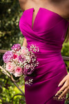 Terani Couture 251P4023 Matte Satin Asymmetric Neck Dress