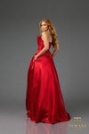 Terani Couture 251P4054 Strapless Asymmetric Neck Long Dress