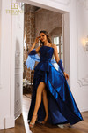 Terani Couture 251P4054 Strapless Asymmetric Neck Long Dress