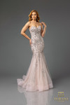 Terani Couture 251P4641 Beaded Tulle Strapless Trumpet Dress