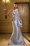 Terani Couture 251E4265 Mikado Asymmetric Neck Trumpet Dress