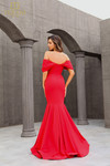 Terani Couture 251E4271 Stretch Tafetta Off-Shoulder Dress