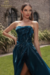 Terani Couture 251E4637 Long Organza Strapless Evening Dress