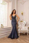 Terani Couture 251GL4196 Beaded Tulle V-Neck Pageant Dress