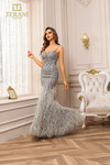 Terani Couture 251GL4199 Beaded Tulle Trumpet Pageant Dress