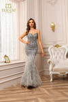 Terani Couture 251GL4199 Beaded Tulle Trumpet Pageant Dress