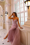 Terani Couture 251GL4312 Beaded Tulle Strapless Long Dress