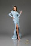Terani Couture 251M4433 Stretch Metallic Full Sleeves Dress