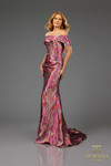 Terani Couture 251M4434 Lava Jacquard Off Shoulder Dress