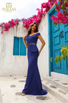 Terani Couture 251M4440 Off Shoulder Long Sleeveless Dress