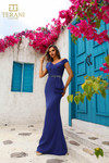 Terani Couture 251M4440 Off Shoulder Long Sleeveless Dress