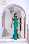 Terani Couture 251M4444 Stretch Crepe Off Shoulder Dress