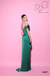 Tarik Ediz 54007 Satin Off the Shoulder Ruched Long Dress