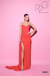 Tarik Ediz 54015 Crepe Sweetheart Neck Straps Sleeve Dress