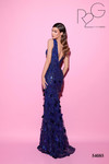 Tarik Ediz 54085 Sequin Plunging V-Neck Sleeveless Dress