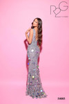 Tarik Ediz 54085 Sequin Plunging V-Neck Sleeveless Dress
