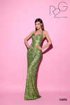 Tarik Ediz 54090 Sequin Sweetheart Neck Sleeveless Dress