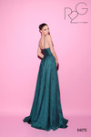 Tarik Ediz 54175 Chiffon V-Neck Straps Sleeve Long Dress