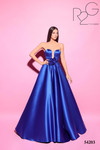 Tarik Ediz 54203 Satin Strapless Sweetheart Neckline Dress
