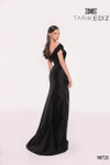Tarik Ediz 98721 Taffeta Off Shoulder Sleeve Fitted Dress