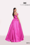 Tarik Ediz 98733 Taffeta Straight Neck Strapless Long Dress