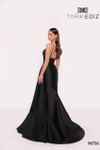 Tarik Ediz 98756 Taffeta Scoop Neck Straps Sleeve Long Dress