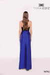Tarik Ediz 98792 Velvet Strapless Straight Neck Long Dress