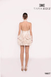 Tarik Ediz 98817 Taffeta High Neck Sleeveless Short Dress