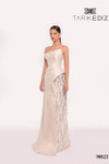 Tarik Ediz 98823 Taffeta Asymmetric Neck Strapless Dress