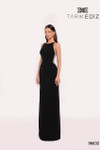 Tarik Ediz 98835 Crepe Round Neck Sleeveless Long Dress