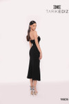 Tarik Ediz 98838 Crepe Straight Neck Strapless Long Dress