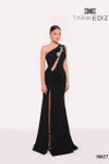 Tarik Ediz 98857 Crepe Asymmetric Neck Sleeveless Long Dress