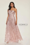Ivonne D by Mon Cheri ID804 Embroidered Tulle Long Dress