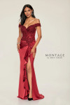Montage by Mon Cheri M852 Tulle Beads Stretch lining Dress