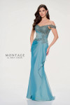 Montage by Mon Cheri M843 Chiffon Pongee Lining Long Dress