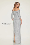 Montage by Mon Cheri M849 Sequin Pongee Lining Long Dress