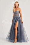 Colette by Daphne CL8110 Accent Stones Glitter Tulle Dress