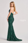 Colette by Daphne CL8495 Embroidered Sequin Mesh Long Dress