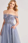 Colette by Daphne CL8640 Tulle Caviar Beading Lining Dress