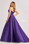 Colette by Daphne CL8675 Brocade Accent Stones Long Dress