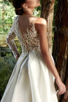 MNM Couture K3919 Embroidery Beaded Overskirt Fitted Dress