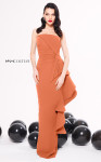 MNM Couture N0317 Crepe Ruffles Strapless Long Fitted Dress