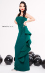 MNM Couture N0317 Crepe Ruffles Strapless Long Fitted Dress