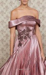 MNM Couture N0351 Silk Off Shoulder Strapless A-Line Dress