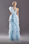 MNM Couture G1528 Tulle One Shoulder Sleeveless Long Dress
